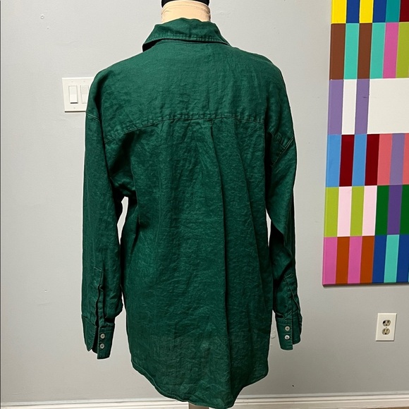 Green Button Down Shirt - Picture 4 of 6